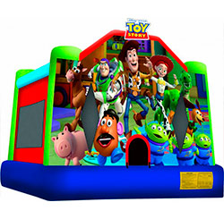 15'x15' bounce house with basketball hoop inside